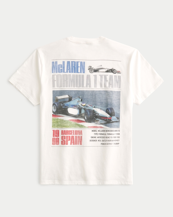 Relaxed McLaren Racing Graphic Tee, Off White - Mclaren