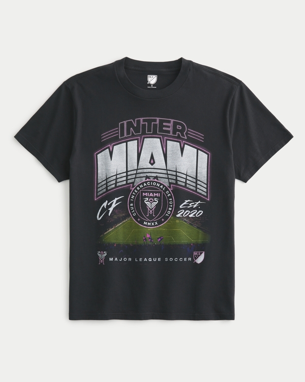 Relaxed Inter Miami CF Graphic Tee, Black - Miami