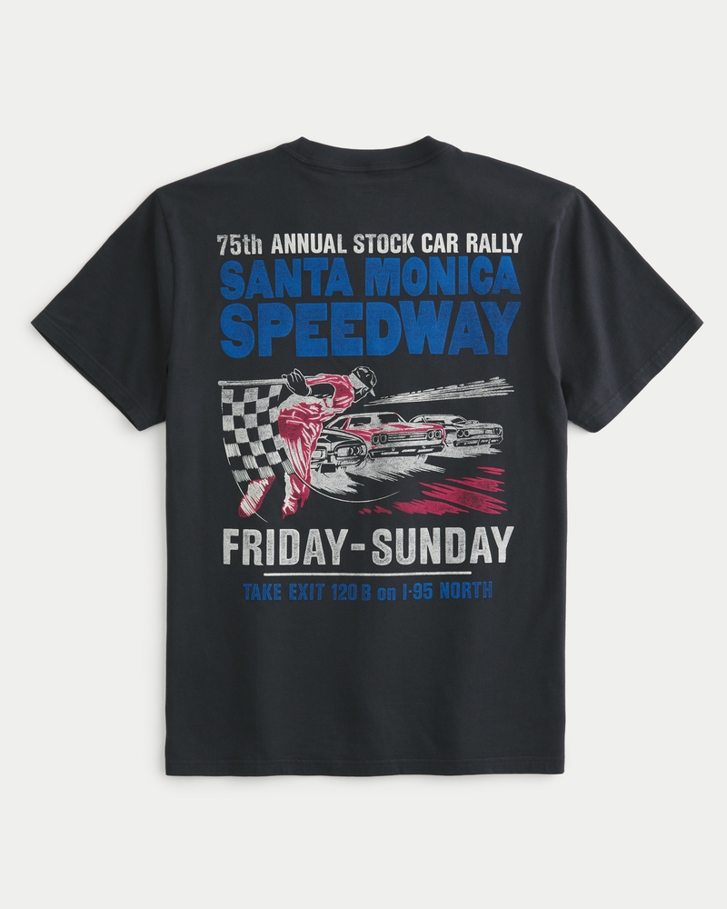 Relaxed Santa Monica Speedway Graphic Tee