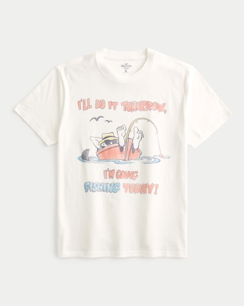 Vintage Vtg I'll Do It Tomorrow I'm Going Fishing Today XL T-Shirt