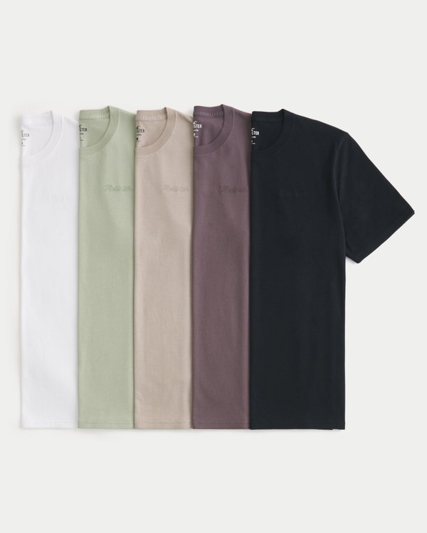 Relaxed Logo Crew T-Shirt 5-Pack