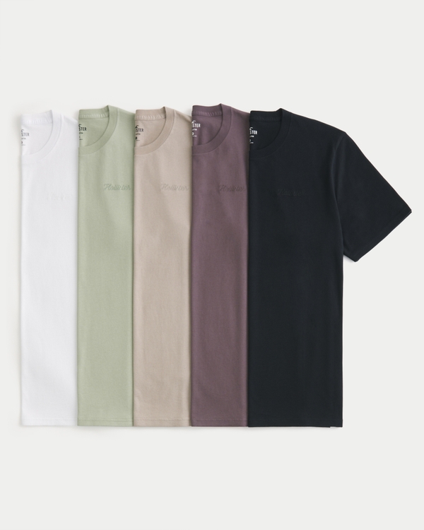 Relaxed Logo Crew T-Shirt 5-Pack, Multi