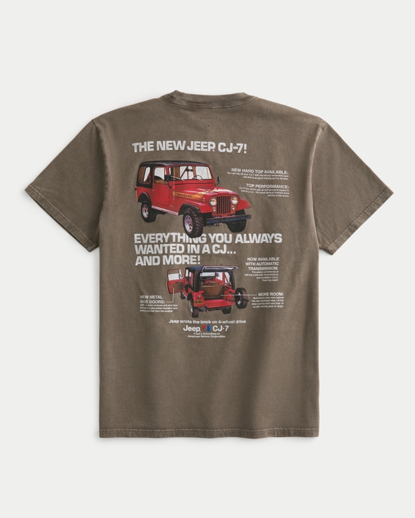 Relaxed Jeep Graphic Tee, Brown