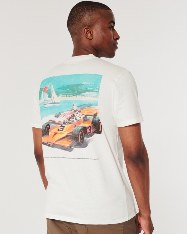 Relaxed McLaren Graphic Tee, Off White - 1974