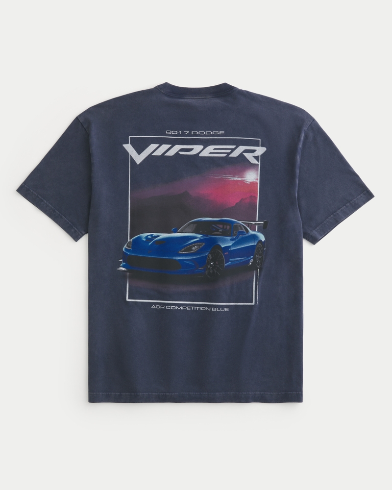 Men s Boxy Dodge Viper Graphic Tee Men s Tops HollisterCo