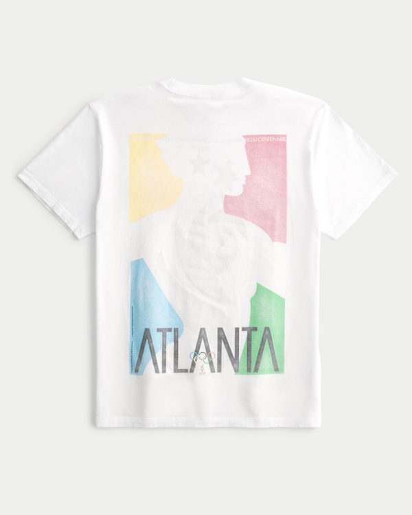 Relaxed Atlanta 1996 Olympics Graphic Tee, White