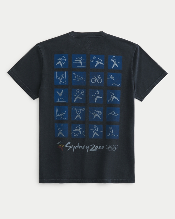 Relaxed Sydney 2000 Olympics Graphic Tee, Black