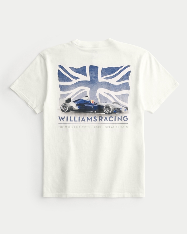 Relaxed Williams Racing Graphic Tee, Cream Williams