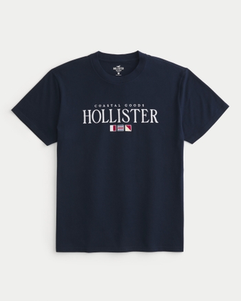 Print logo shop graphic tee hollister