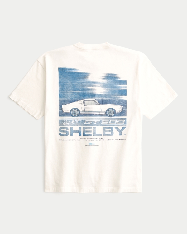 Boxy Shelby GT 500 Graphic Tee, Cream - Shelby
