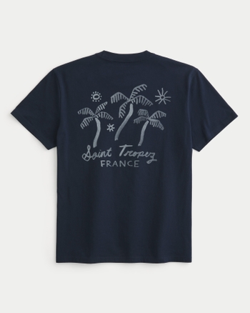 Men s Relaxed Saint Tropez France Graphic Tee Men s Sale HollisterCo