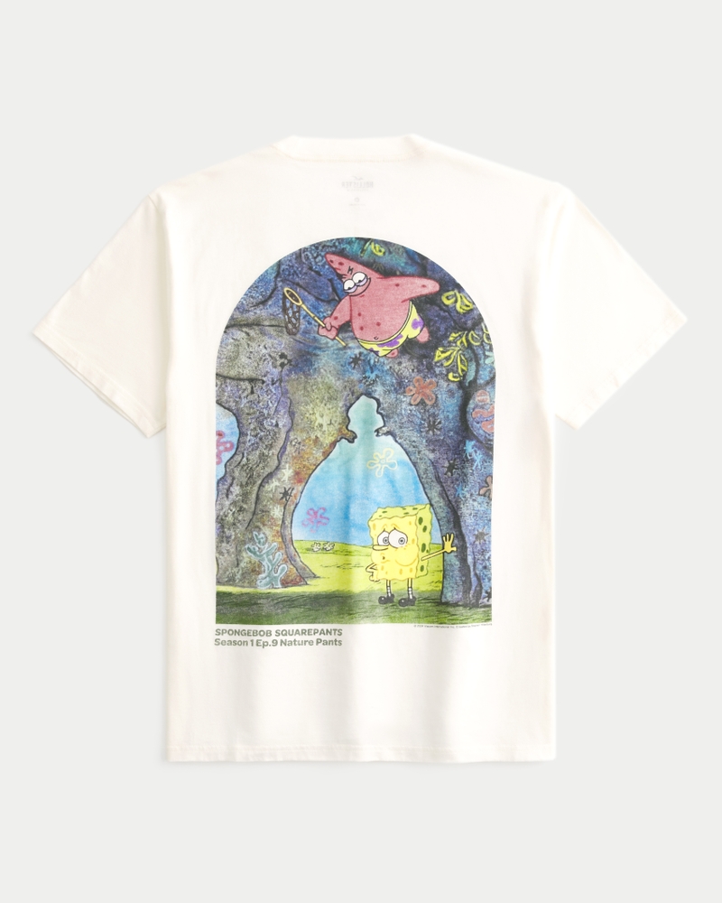 Men s Relaxed SpongeBob SquarePants Graphic Tee Men s Tops HollisterCo