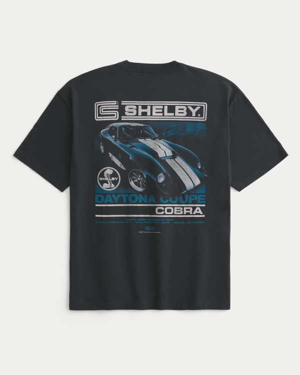 Boxy Shelby Cobra Graphic Tee, Black