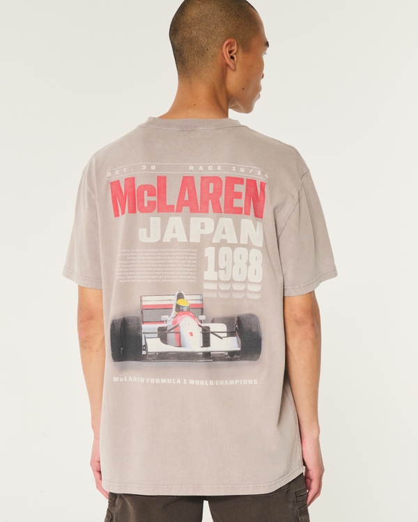 Relaxed McLaren Graphic Tee, Taupe