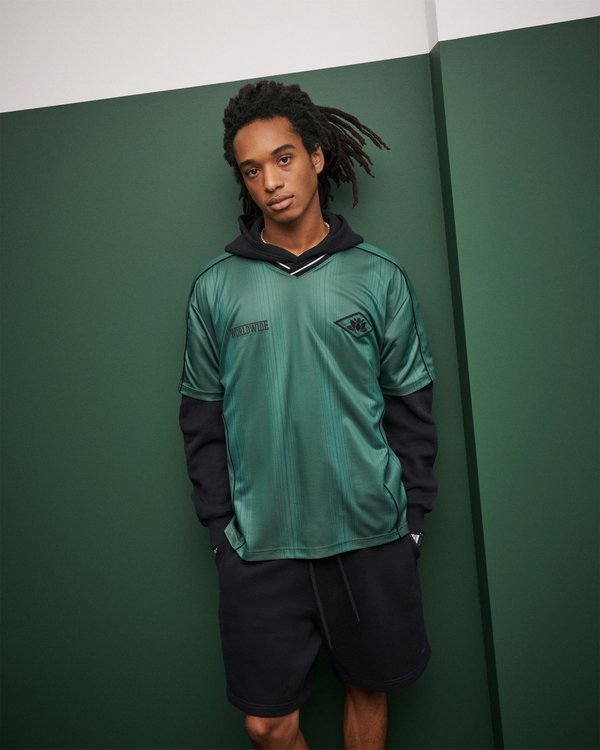 Worldwide Graphic Soccer Jersey, Dark Green