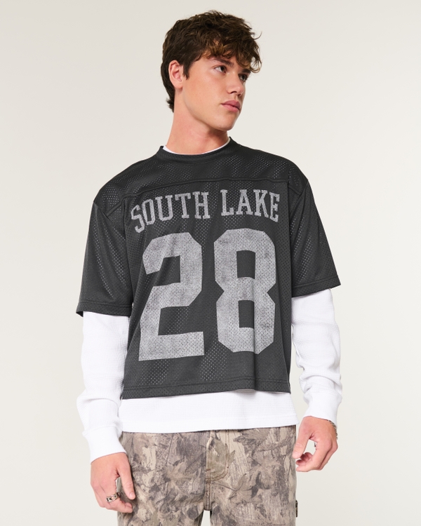 Mesh Football Jersey, Black