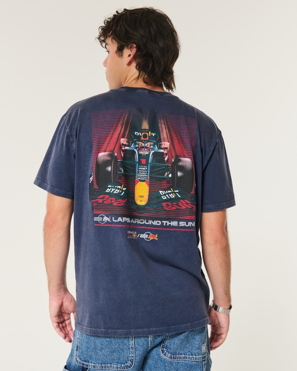 Relaxed Oracle Red Bull Racing Graphic Tee, Washed Navy