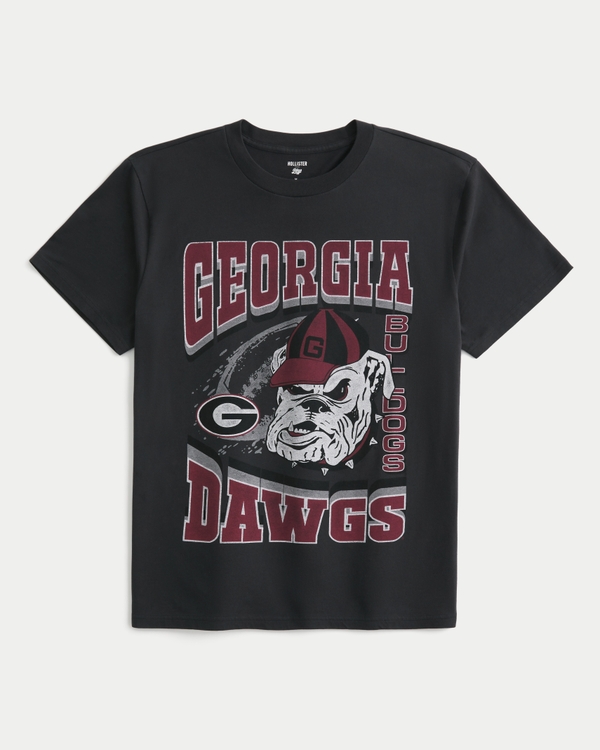 Relaxed Georgia Bulldogs Graphic Tee, Black - Georgia