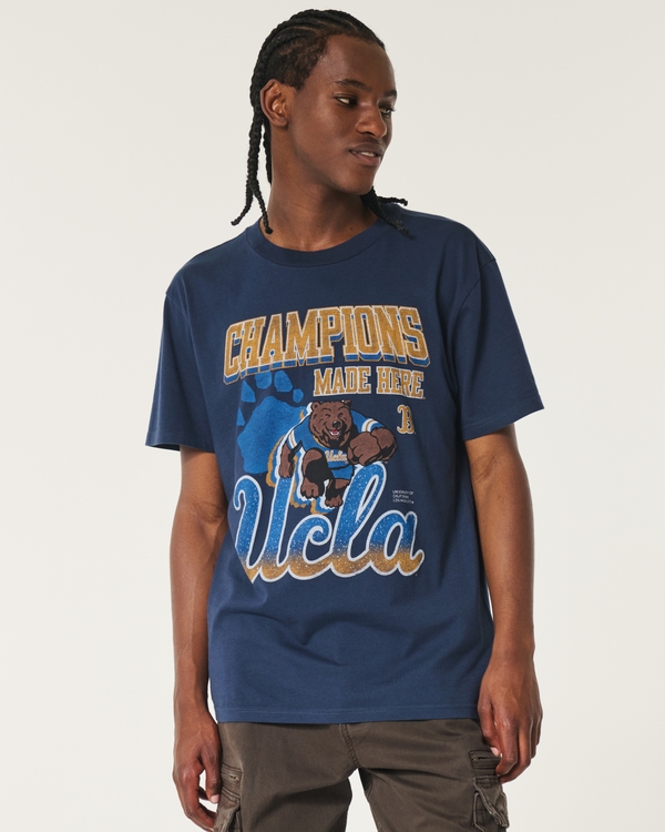 Relaxed UCLA Graphic Tee, Navy - Ucla