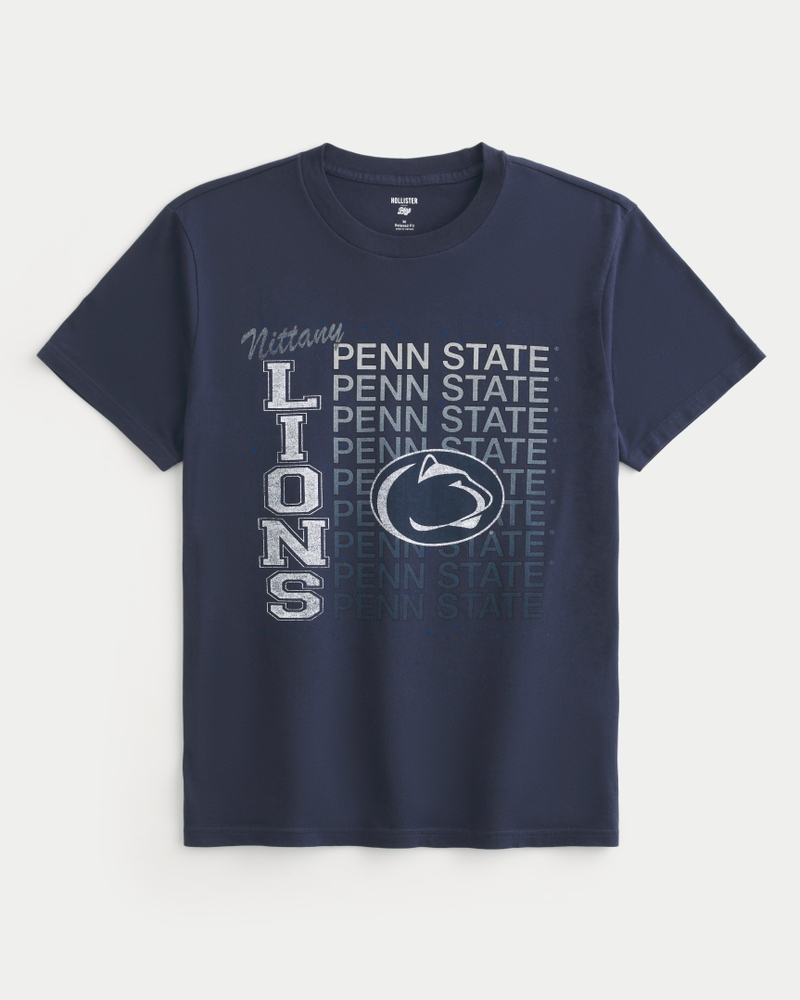 Men s Relaxed Penn State Nittany Lions Graphic Tee Men s Graphics Shop HollisterCo