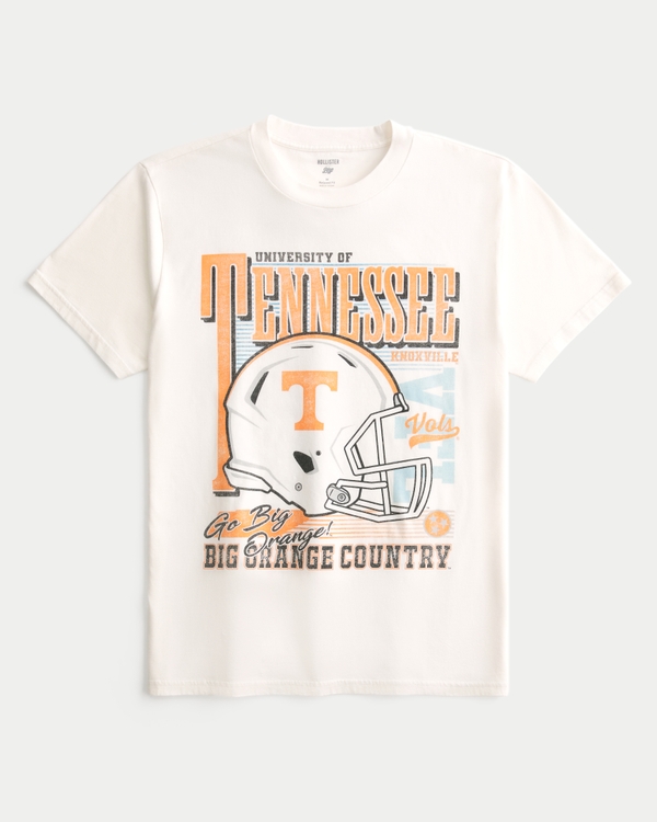 Relaxed University of Tennessee Graphic Tee, Cream - Ut