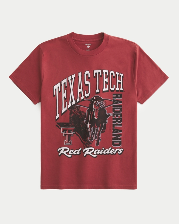 Relaxed Texas Tech Red Raiders Graphic Tee, Red - Ttu