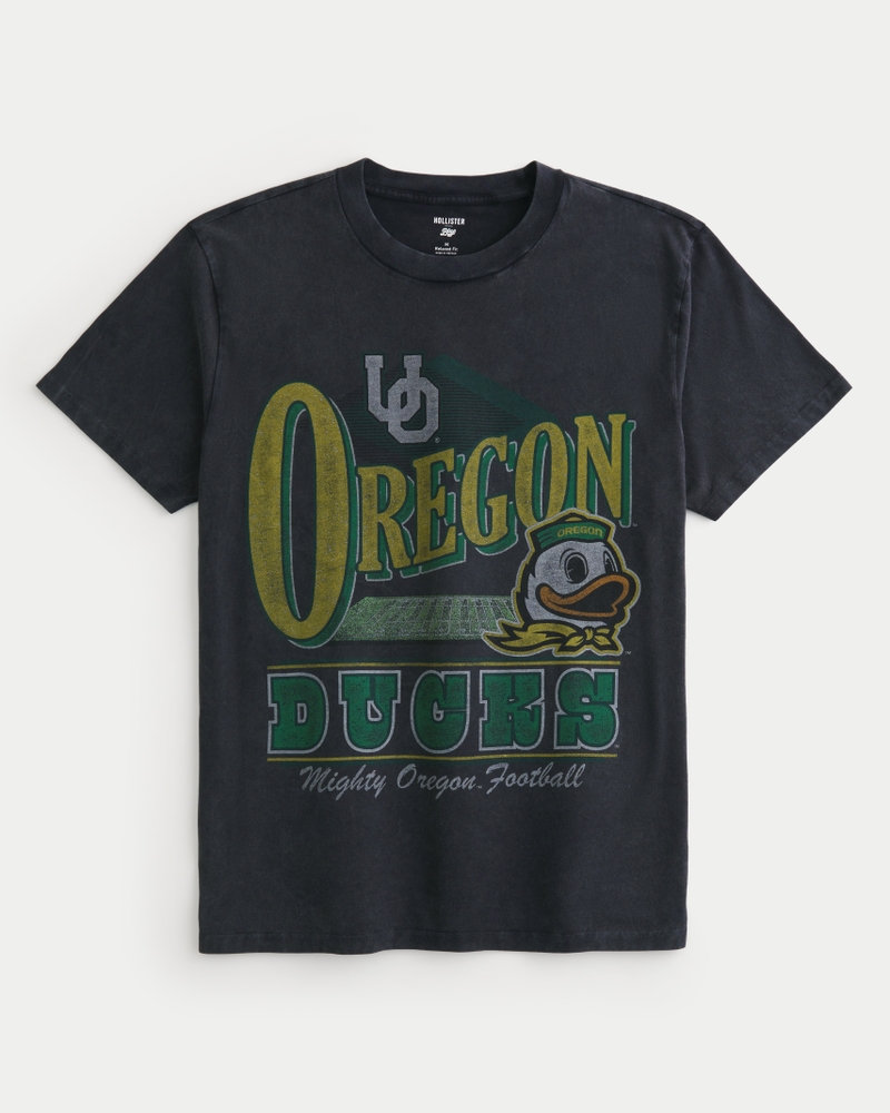 Women s Relaxed University of Oregon Ducks Graphic Tee Women s Game Day Looks HollisterCo