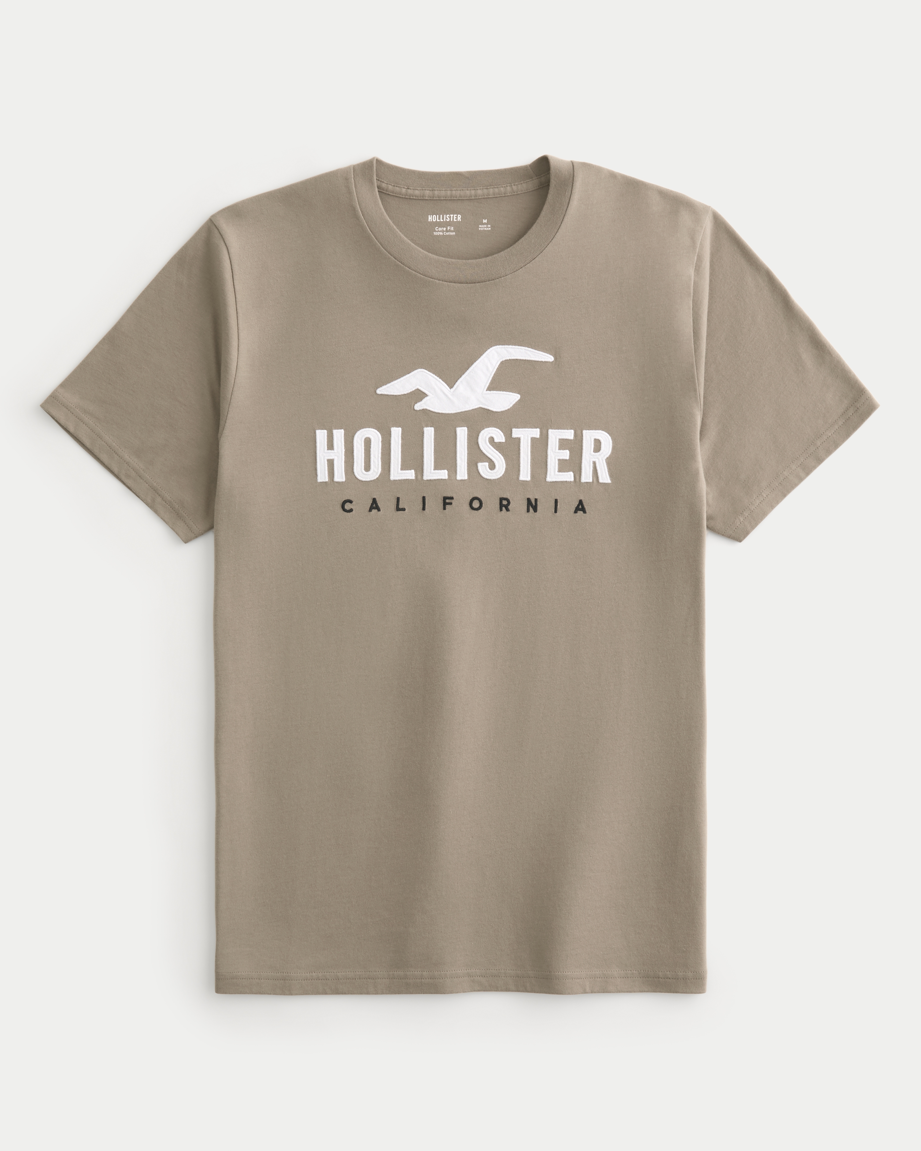 Men s Logo Graphic Tee in Light Brown Size S from Hollister