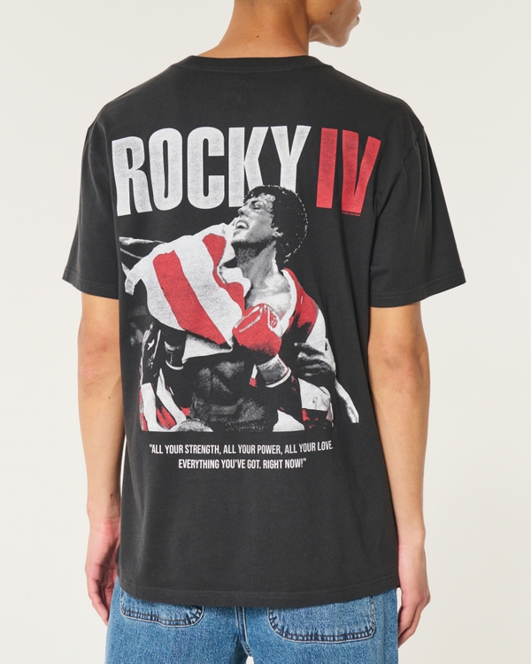 Relaxed Rocky IV Graphic Tee, Black