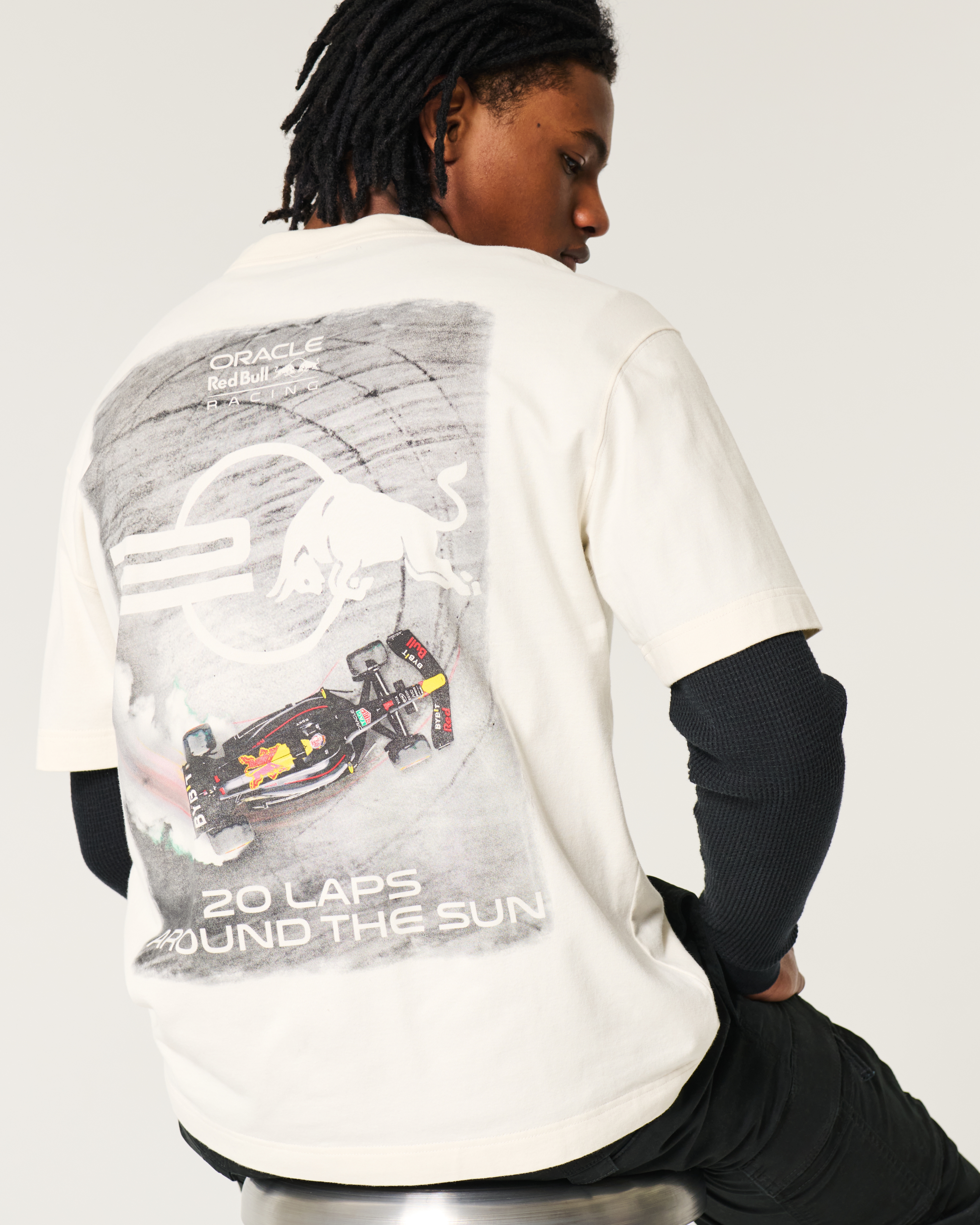 Men's Boxy Heavyweight Oracle Red Bull Racing Graphic Tee