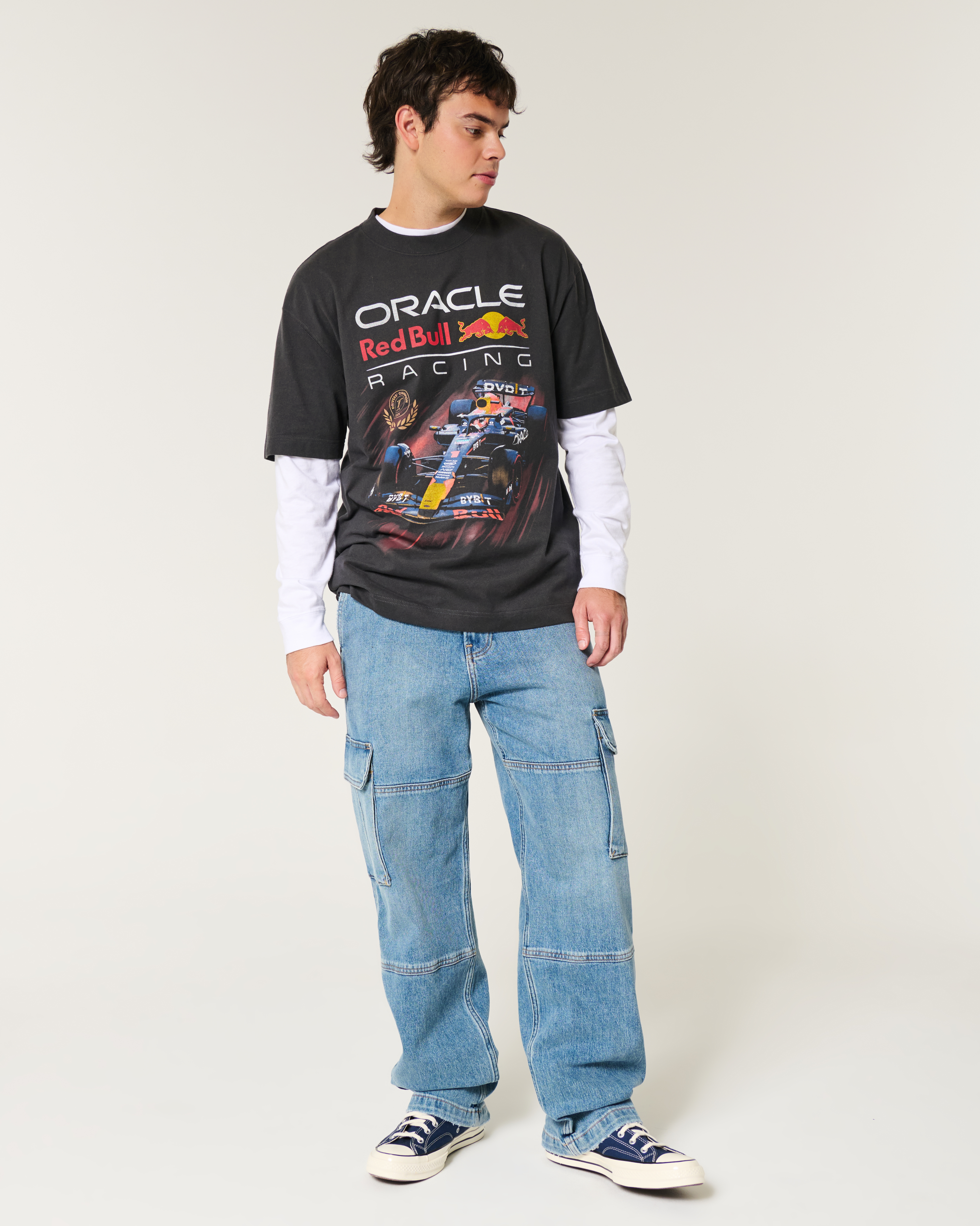 Men's Boxy Heavyweight Oracle Red Bull Racing Graphic Tee