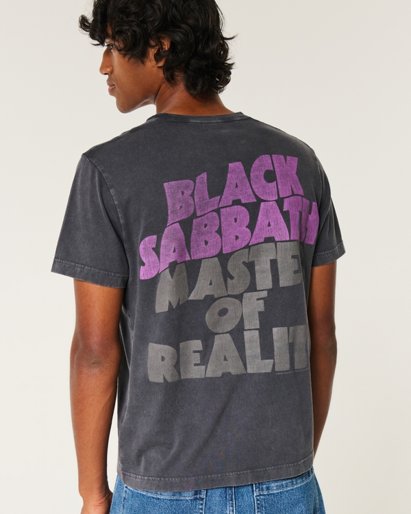 Shrunken Black Sabbath Graphic Tee, Washed Black