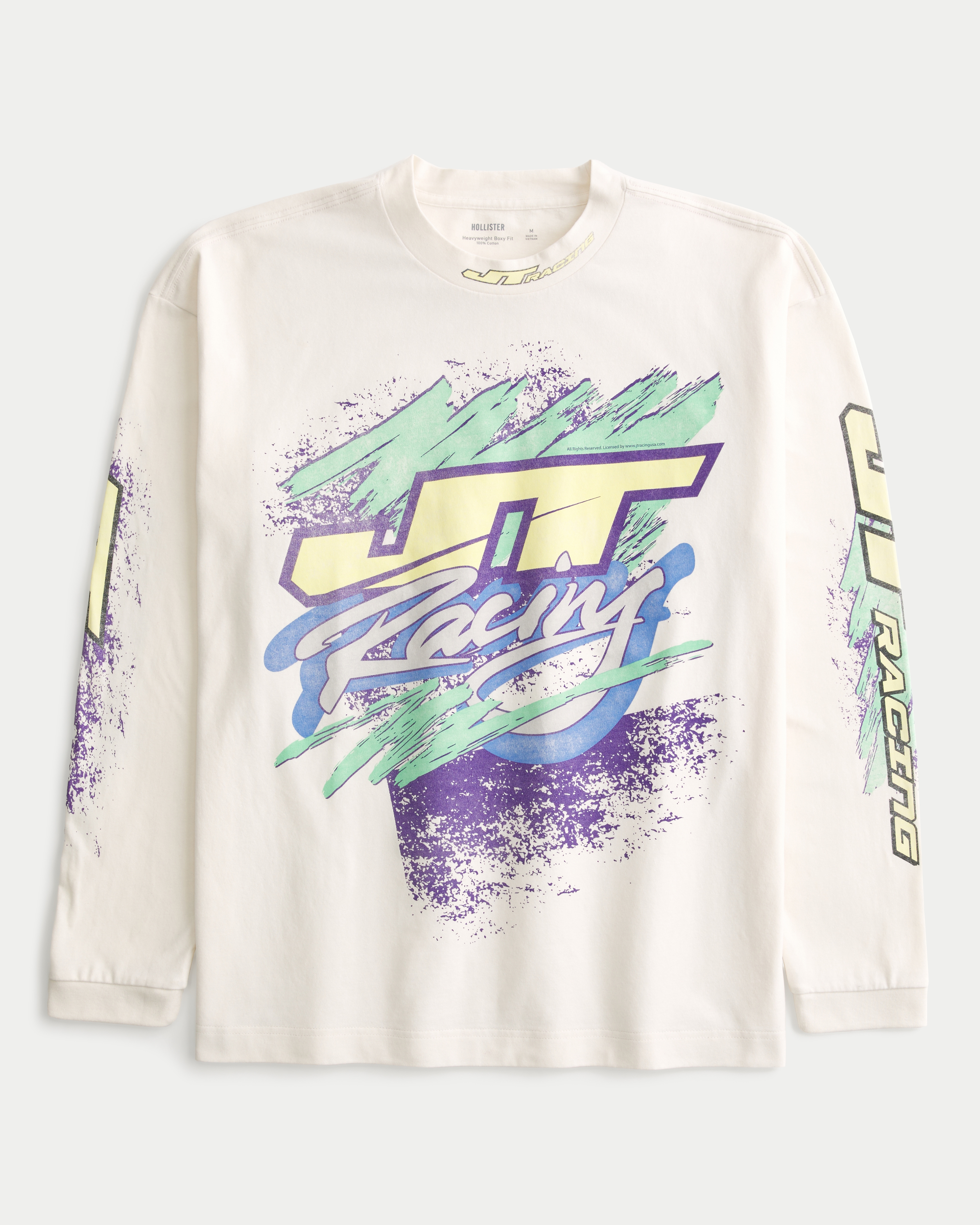 Boxy Heavyweight Long-Sleeve JT Racing Moto Jersey Tee