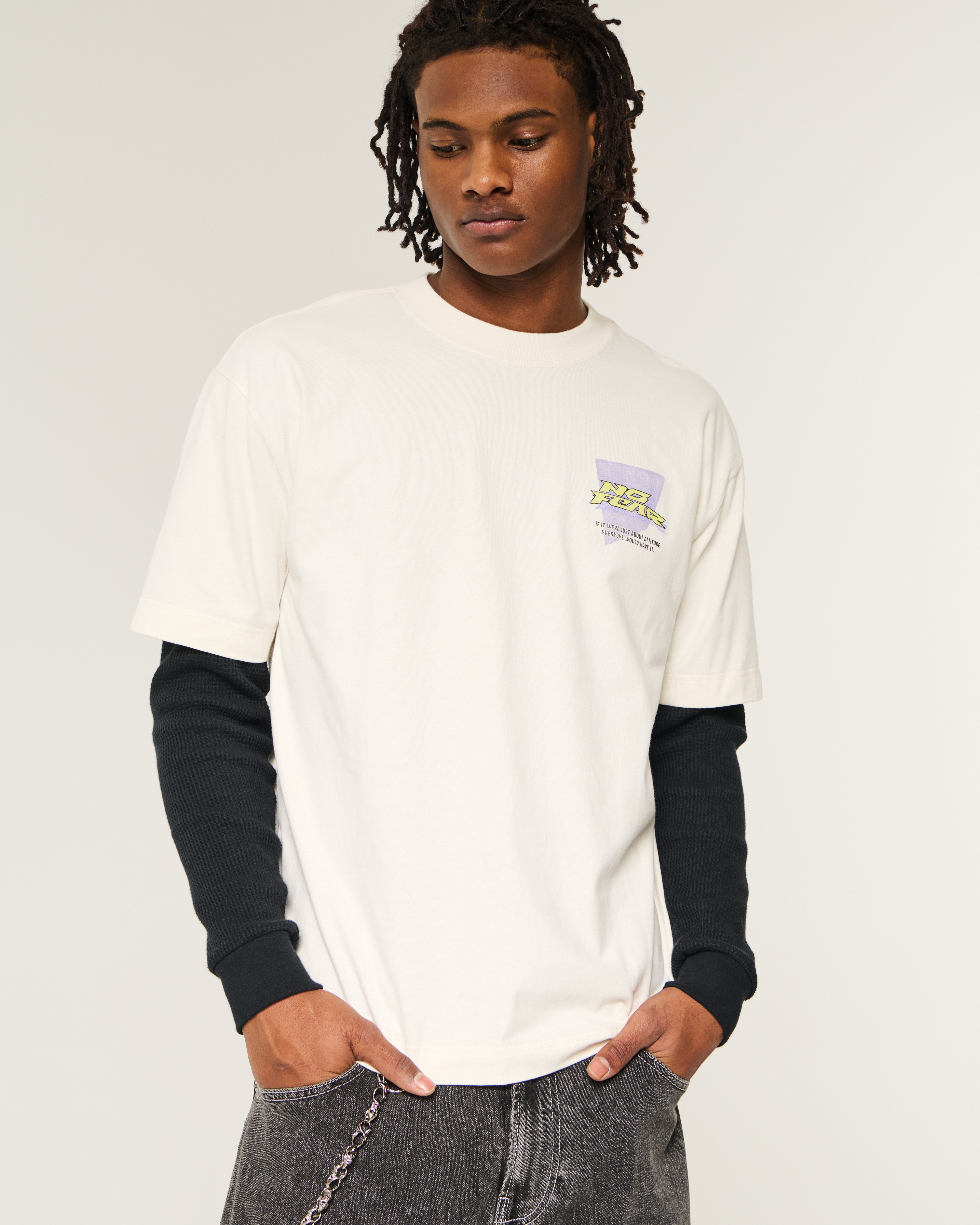 Boxy Heavyweight No Fear Graphic Tee