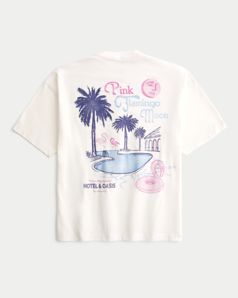 Hollister flamingo shirt discount
