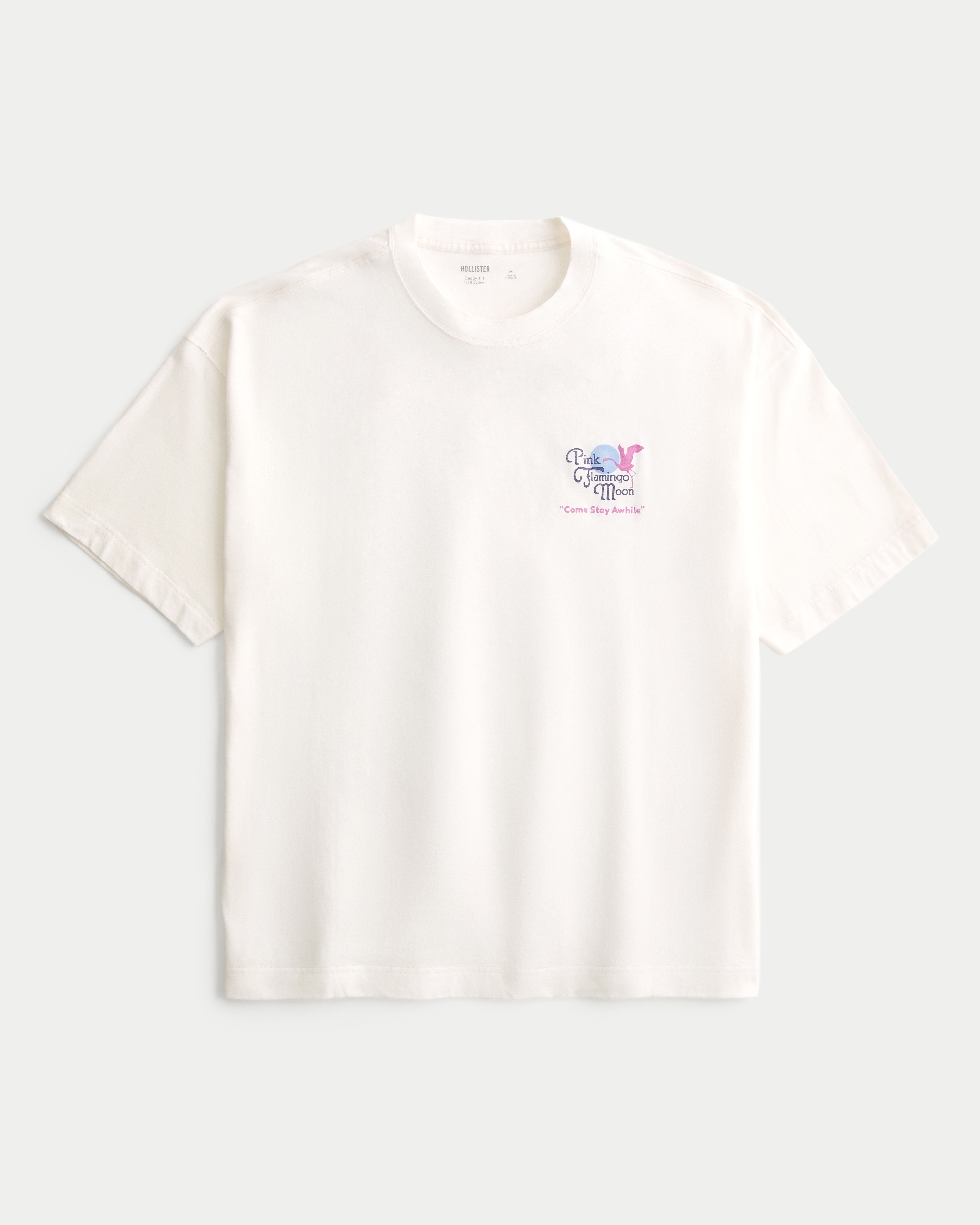 Baggy Pink Flamingo Moon Hotel Graphic Tee