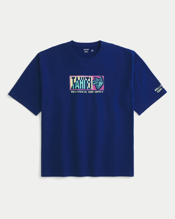 バギー ロゴグラフィックTシャツ, Dark Blue view 1