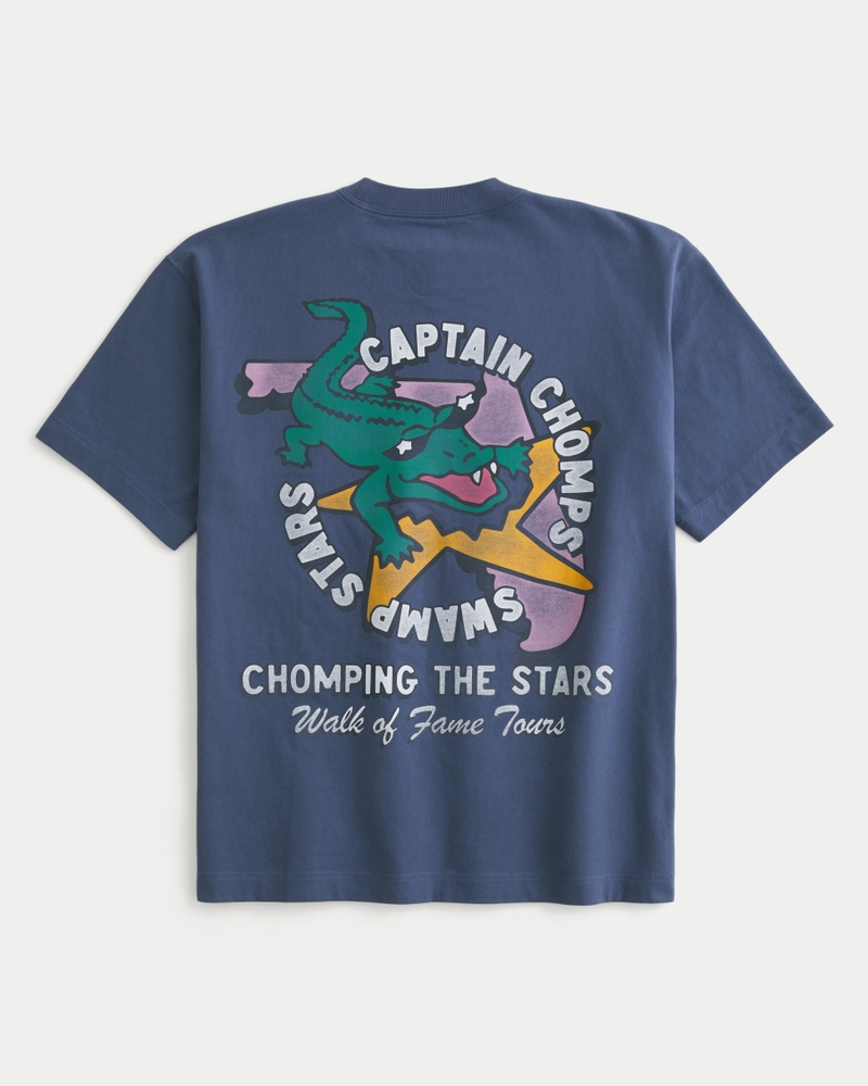 Men's Boxy Heavyweight Captain Chomps Graphic Tee | Men's Sale