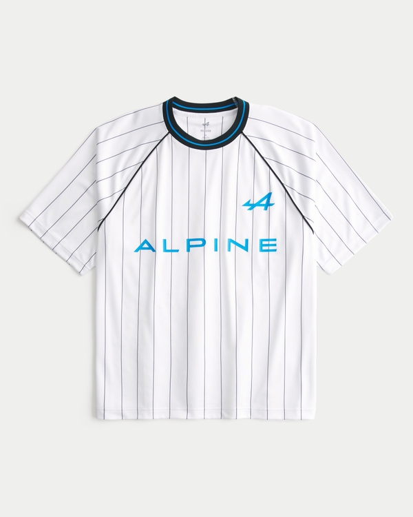 Alpine Racing Graphic Soccer Jersey, White Stripe view 1
