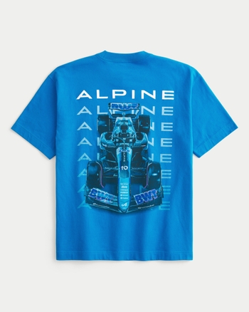 ★Hollister.co★BWT アルパイン グラフィック T シャツ Men's Boxy Heavyweight BWT Alpine F1 Team Graphic Tee