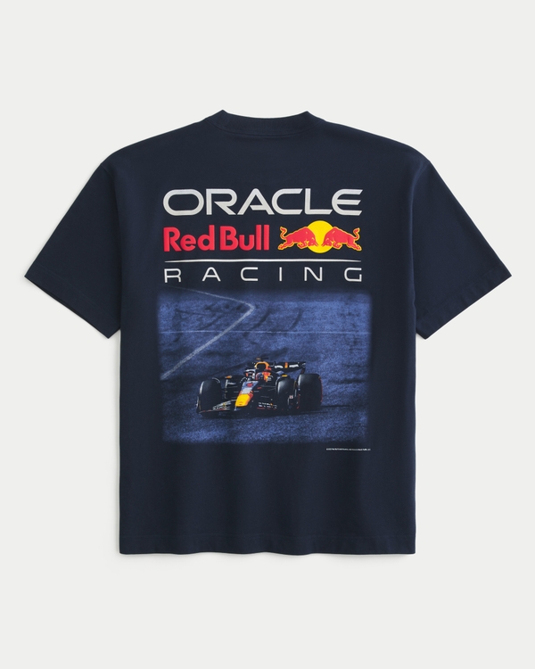 Boxy Heavyweight Oracle Red Bull Racing Graphic Tee, Navy view 1