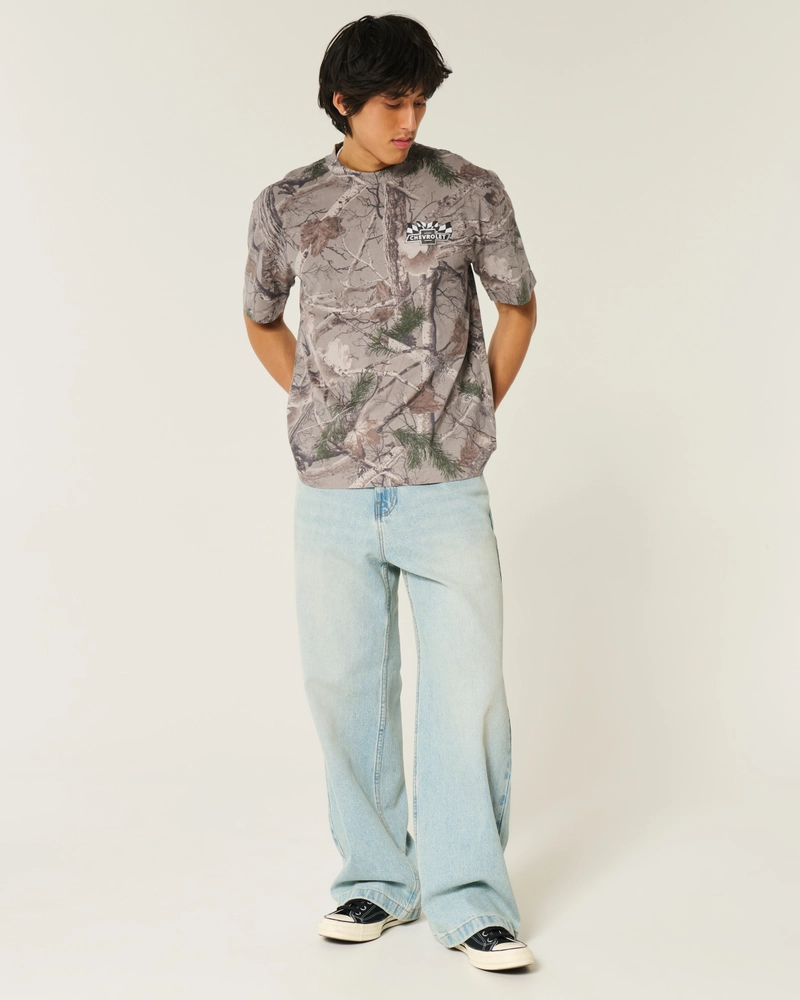 Boxy Heavyweight Chevrolet Graphic Camo Tee