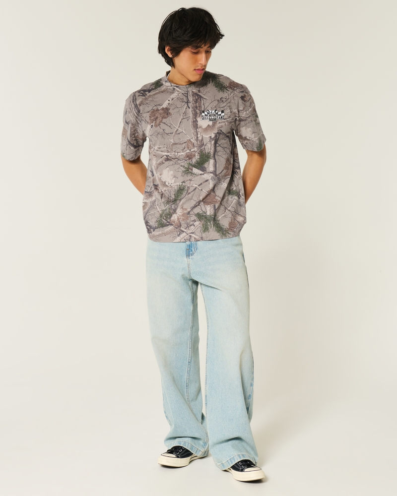 Boxy Heavyweight Chevrolet Graphic Camo Tee