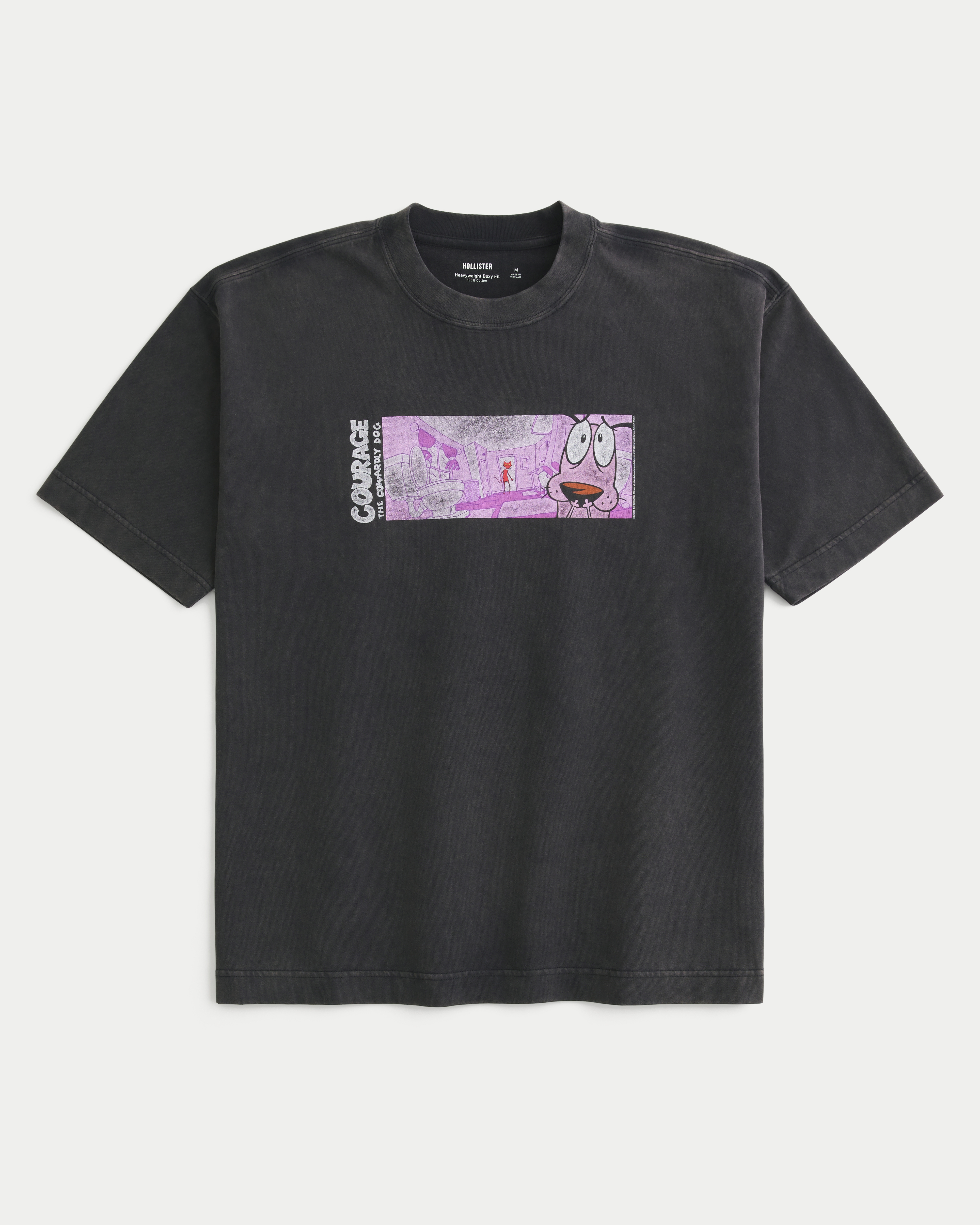 Boxy Heavyweight Courage the Friendly Dog Graphic Tee