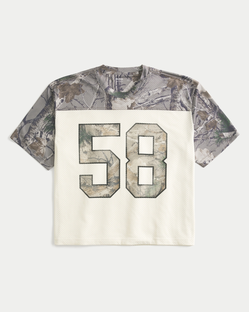 Men's Boxy Crop Mesh Graphic Jersey | Men's Sale