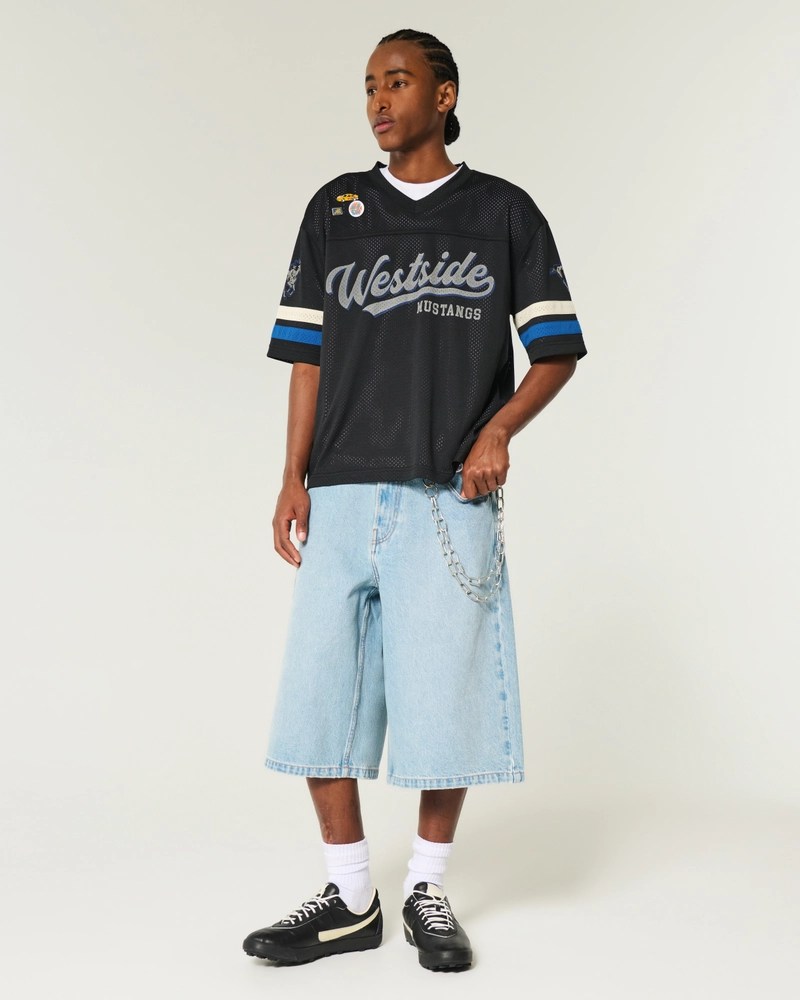 Boxy Crop Westside Mustangs Graphic Jersey