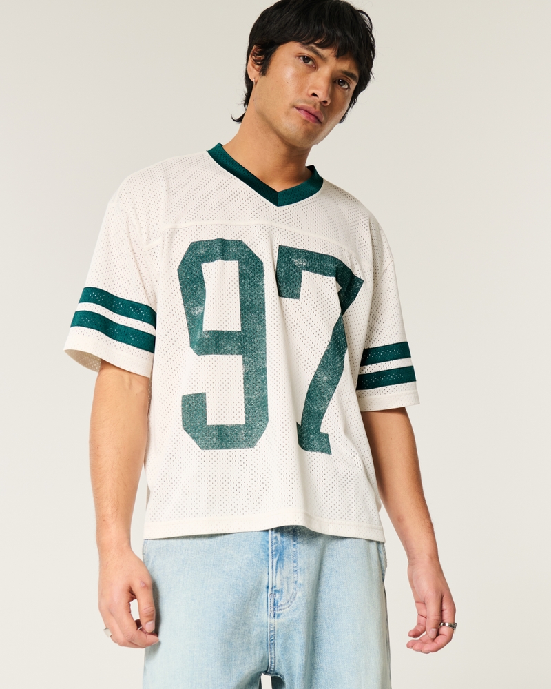 Boxy Crop Athletic Graphic Jersey