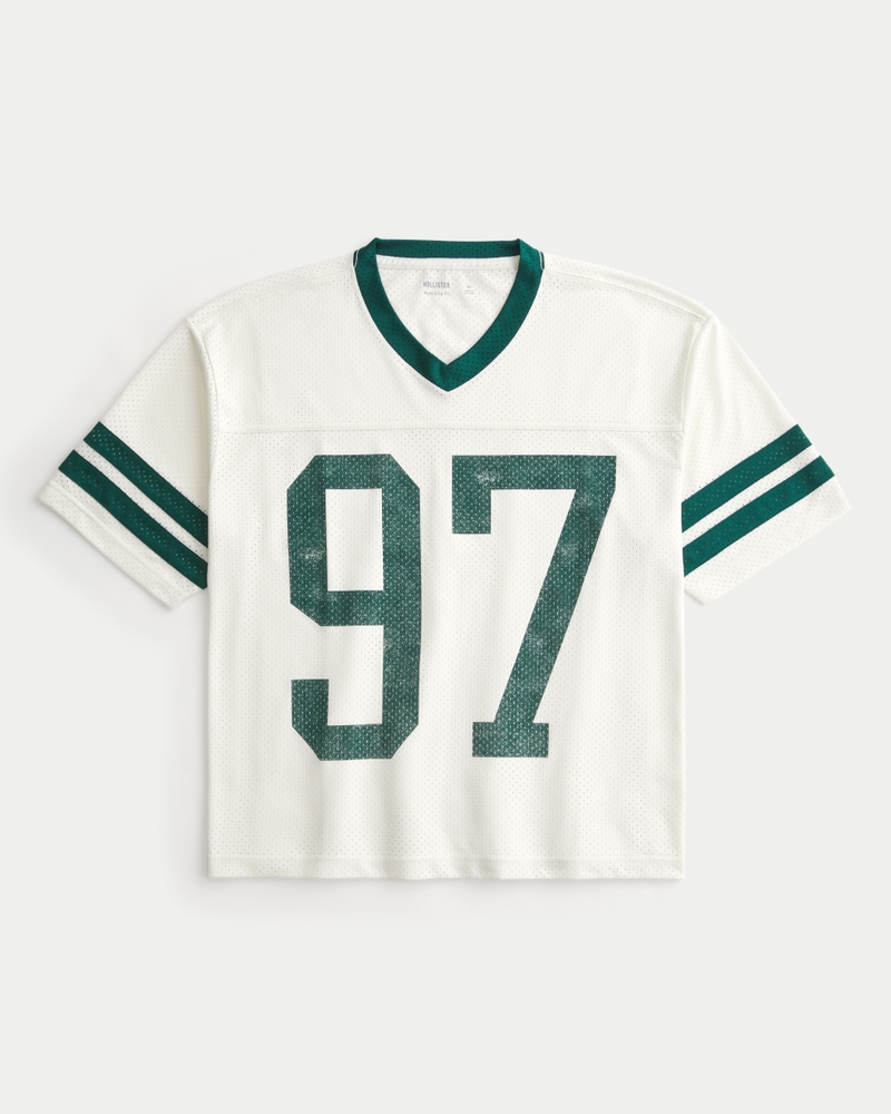 Boxy Crop Athletic Graphic Jersey