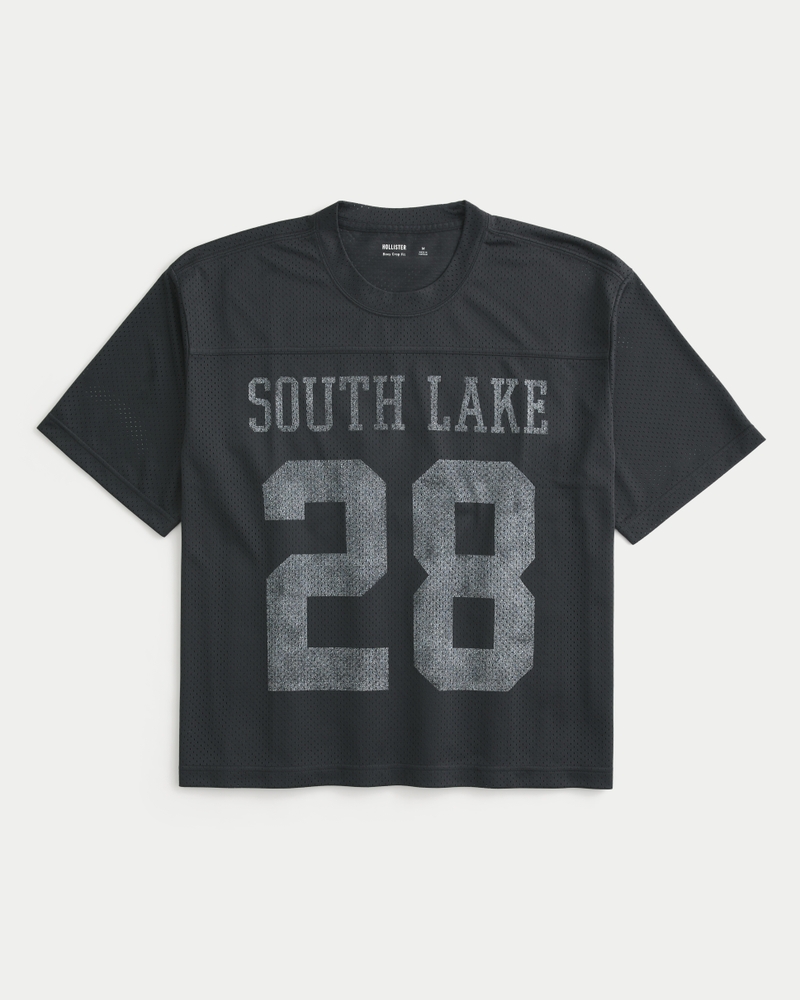 Men's Boxy Crop Athletic Graphic Jersey - Hollister