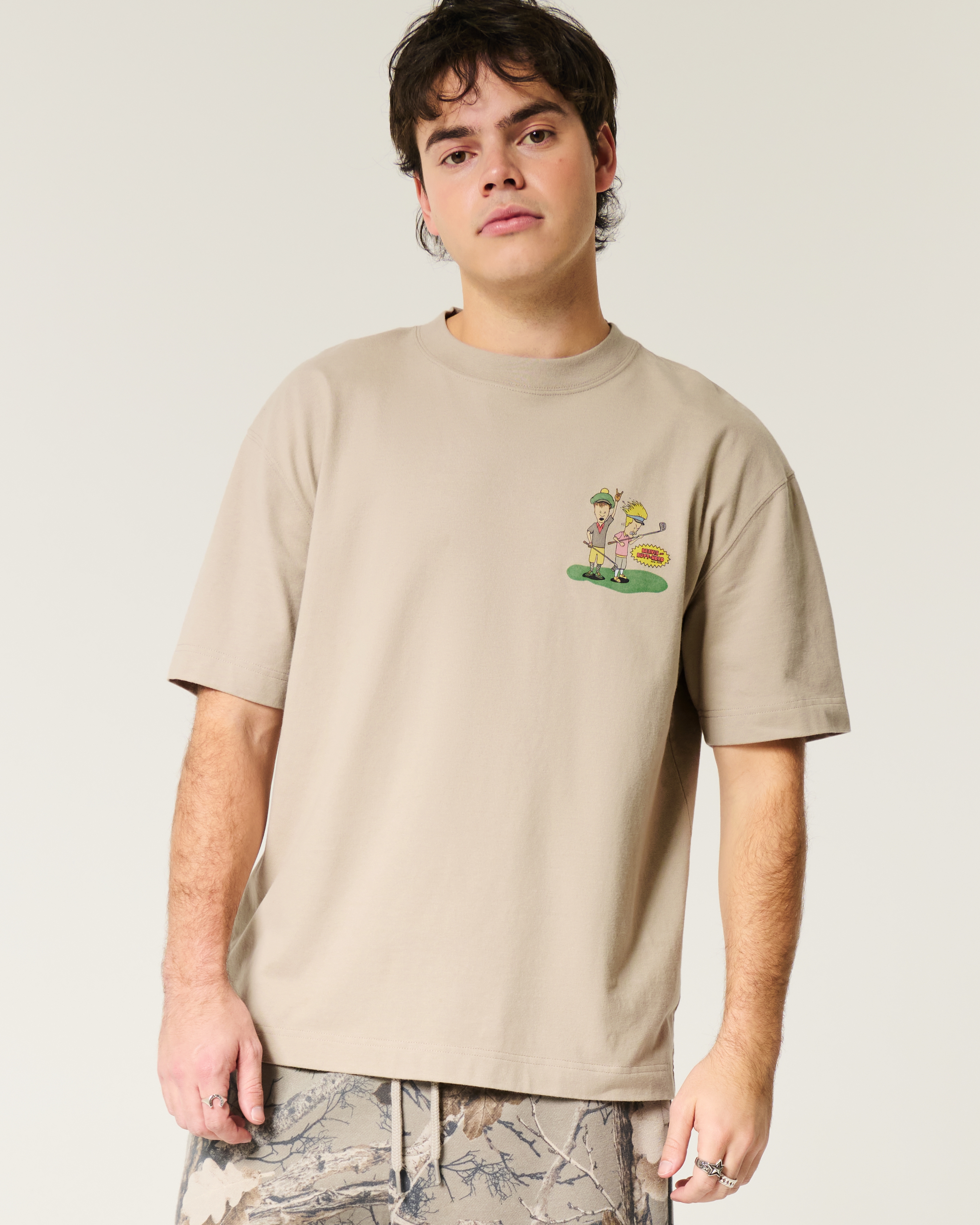 Boxy Heavyweight Beavis and Butt-Head Golf Graphic Tee